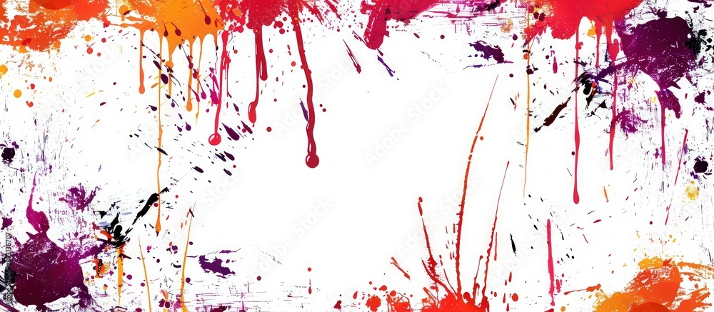 Naklejka premium Unique grunge vector frames with creative ink splatters, ideal for artistic and unique designs.