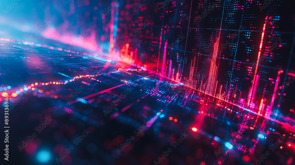 Dynamic growing candlestick chart on blue grid wallpaper, illustrating financial growth and stock concepts in 3D. Dynamic growing candlestick chart on blue grid wallpaper, illustrating financial growth and stock concepts in 3D.