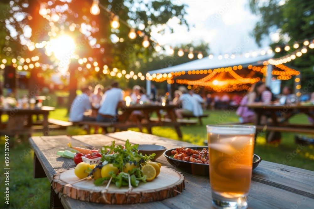 A sunny festivity features an outdoor gathering with lively activities, where people enjoy the warmth and vibrant atmosphere. A sunny festivity features an outdoor gathering with lively activities, where people enjoy the warmth and vibrant atmosphere.