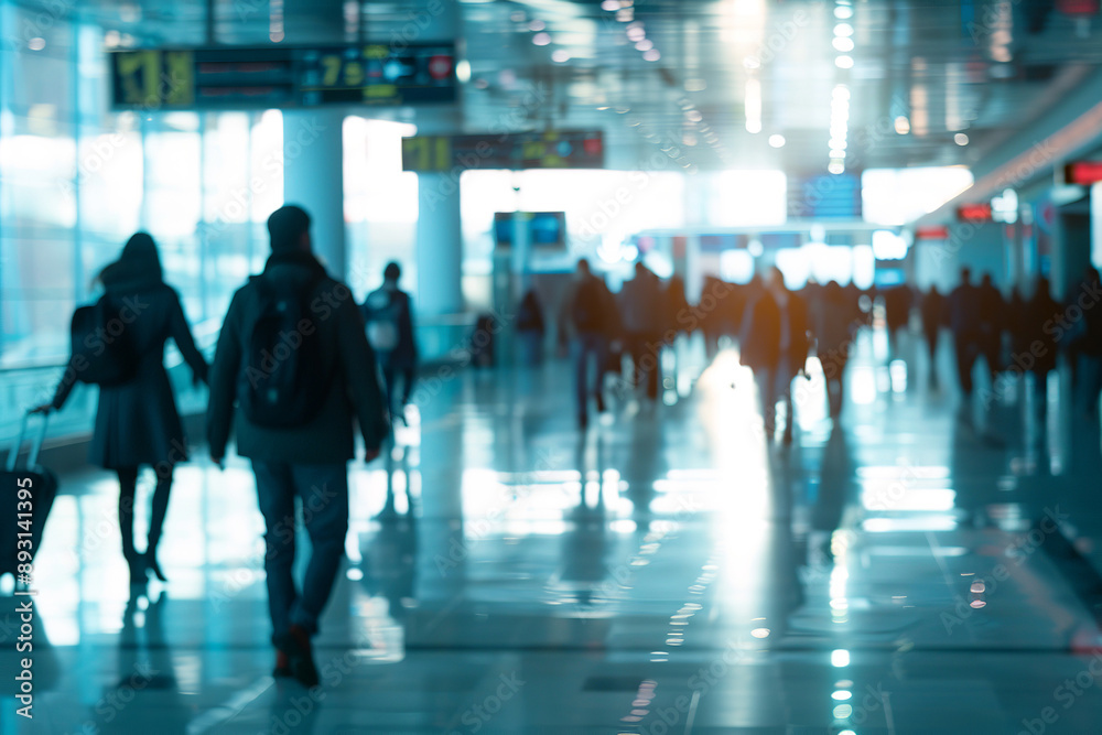 Lots of people walking at the airport, busy modern life concept. Business people crowd walking commuting in the city, at the airport. Lots of people walking at the airport, busy modern life concept. Business people crowd walking commuting in the city, at the airport.