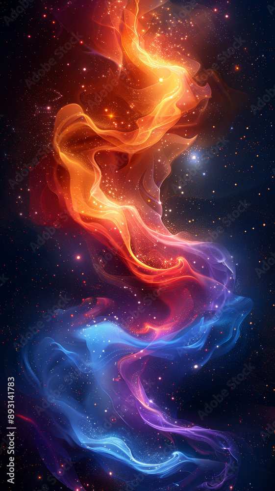 Vibrant Galactic Swirl Illustration Vibrant Galactic Swirl Illustration