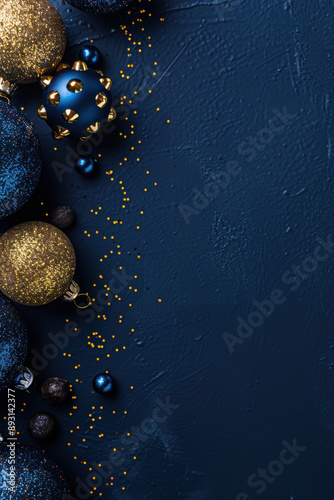 Navy Blue and Gold Christmas Design
