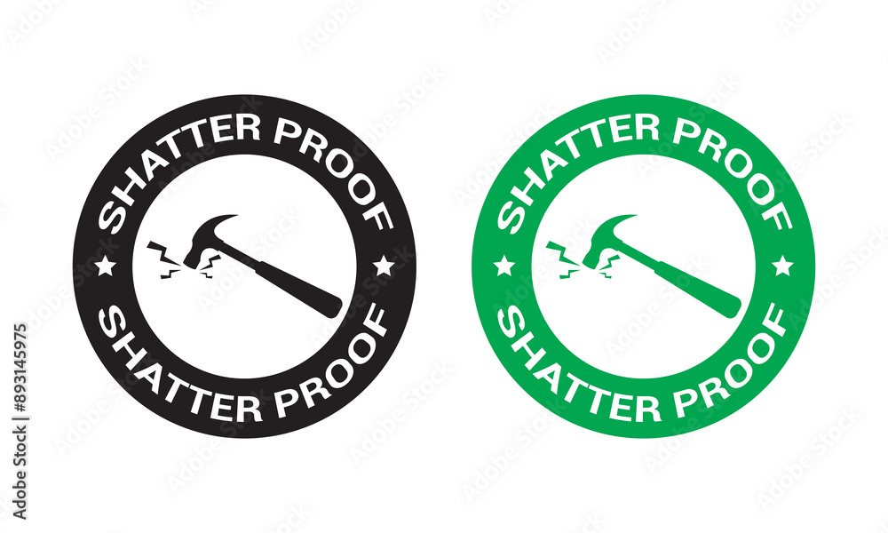 Shatter proof design badge template vector illustration, suitable for label product, Shatterproof with glass logo vector design. Shatter proof design badge template vector illustration, suitable for label product, Shatterproof with glass logo vector design.
