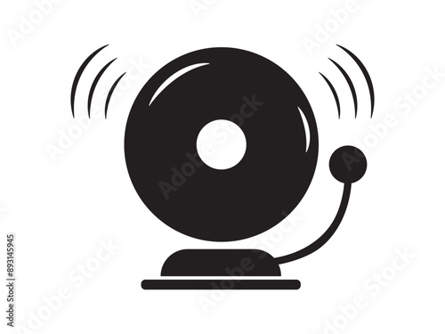 School Bell I vector icon. School, education, equipment. fire bell symbol. emergency electric alarm ring icon suitable for apps and websites.