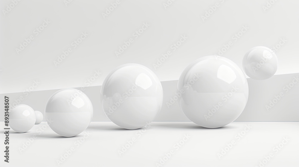 Smooth spheres and intersecting planes in a minimalist setting, 3D background abstract, simple elegance Smooth spheres and intersecting planes in a minimalist setting, 3D background abstract, simple elegance