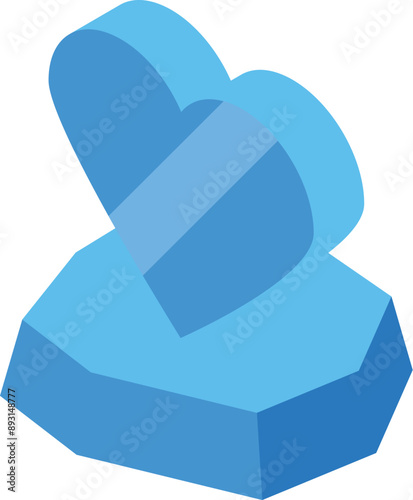 Blue heart breaking on a rock representing the feeling of heartbreak