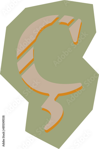 Letter Ç Collage SVG