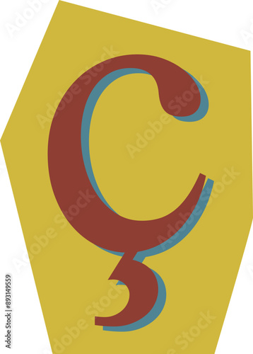 Letter Ç Collage SVG