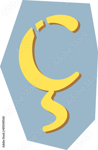 Letter Ç Collage SVG