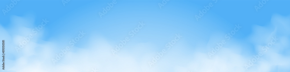 Blue sky nature landscape background with realistic fluffy clouds Blue sky nature landscape background with realistic fluffy clouds