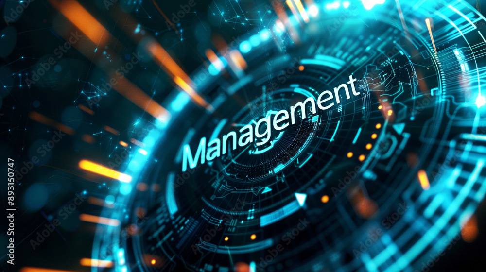 Fototapeta premium Corporate Futuristic background with the word 