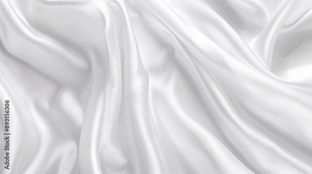 pure white satin cloth with crease waves silky drape pure white satin cloth with crease waves silky drape