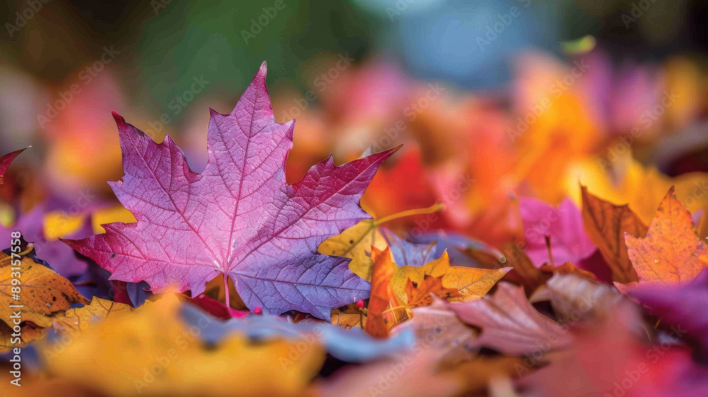 Colorful Autumn Leaves Pile Colorful Autumn Leaves Pile