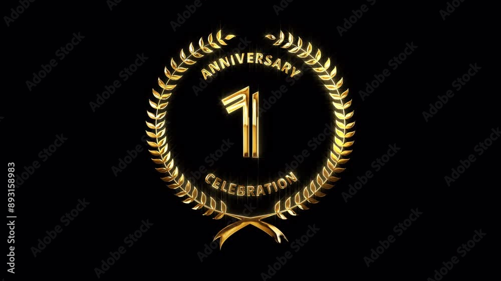1st Anniversary Celebration. Happy 1 Year Anniversary Animation in Gold Color on the Transparent Background, Alpha Channel. Great for greetings, celebrations, events, and gifts. 1st Anniversary Celebration. Happy 1 Year Anniversary Animation in Gold Color on the Transparent Background, Alpha Channel. Great for greetings, celebrations, events, and gifts.