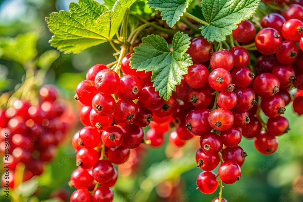 Closeup of Red Currants on a Branch. Closeup of Red Currants on a Branch.