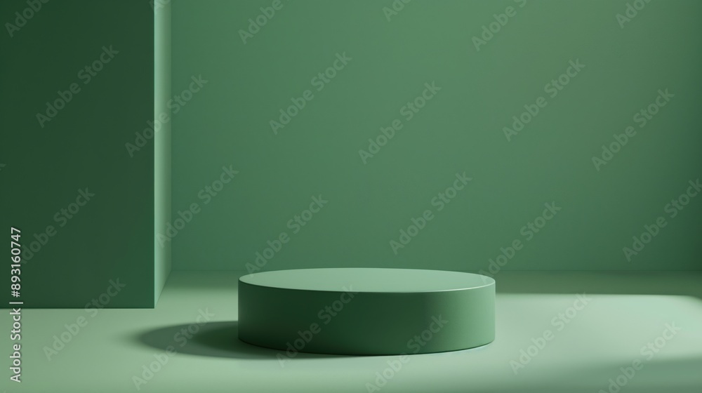 Minimalist plain green background for product with just one object. Minimalist plain green background for product with just one object.