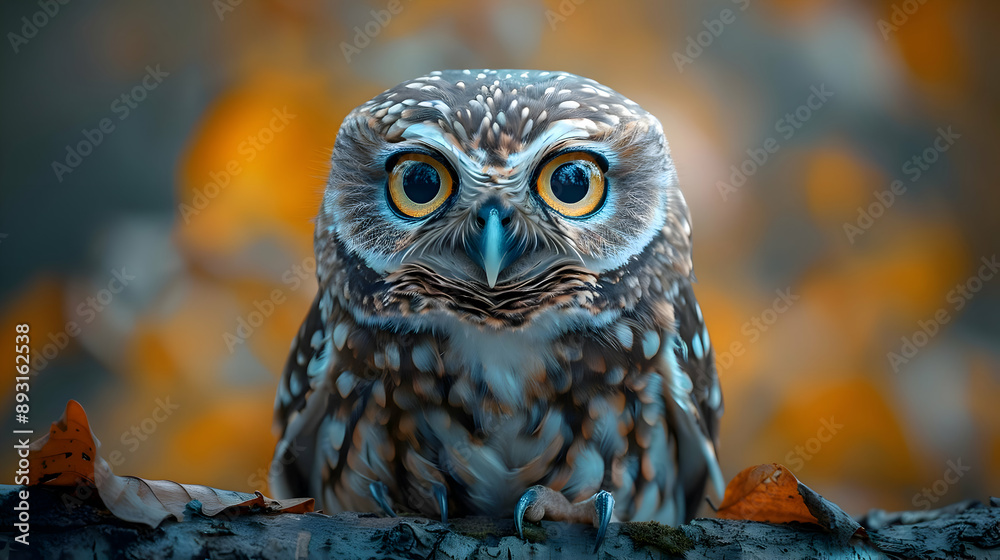Closeup of a Spotted Owlet in the Forest Closeup of a Spotted Owlet in the Forest