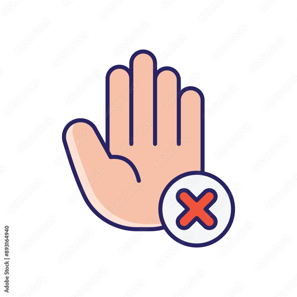 Obraz premium Violence Prevention vector icon