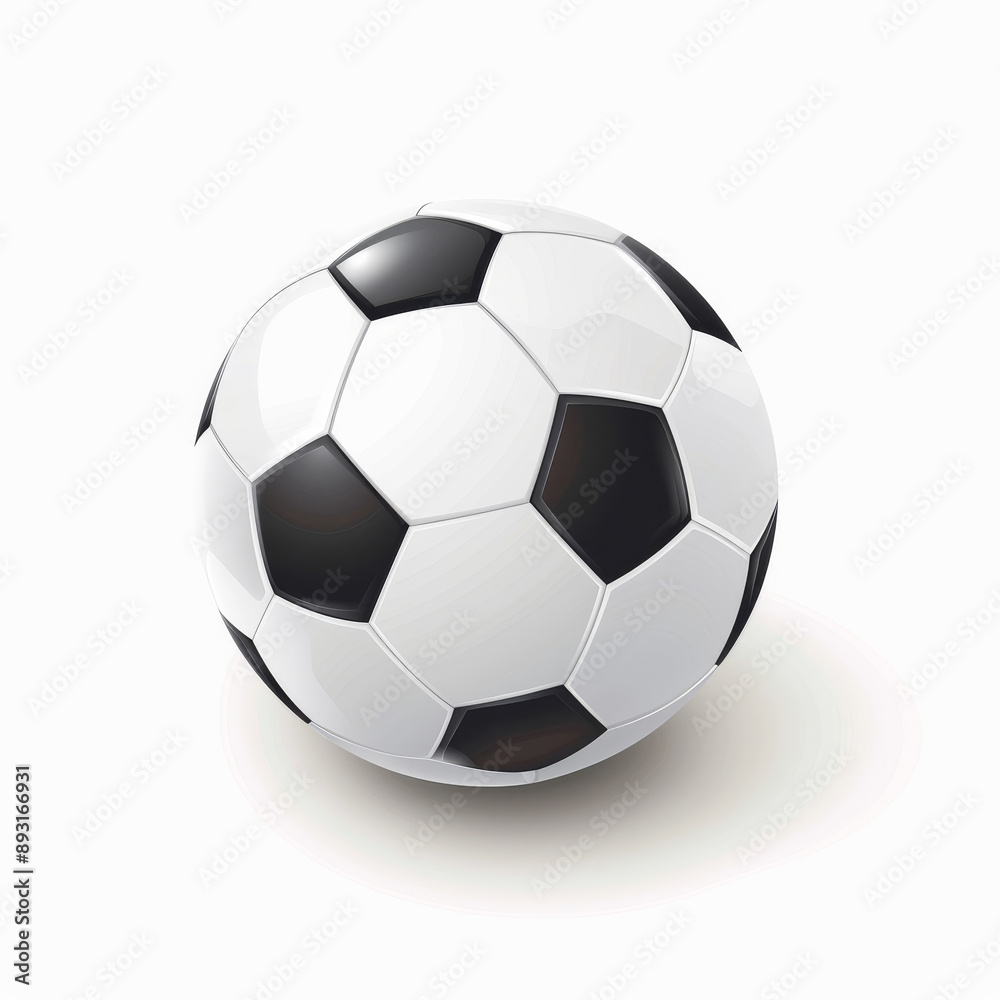 Soccer ball in realistic style isolated on a white background with shadow. Useful as an element for your designs. Vector illustration. Soccer ball in realistic style isolated on a white background with shadow. Useful as an element for your designs. Vector illustration.