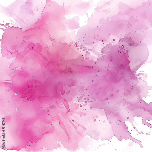 Soft pink watercolor splash for Valentine's Day or weddings. photo