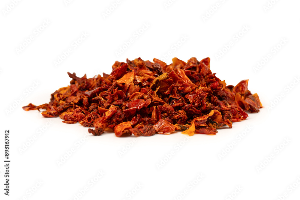 Fototapeta premium Dried tomatoes isolated on a white background.