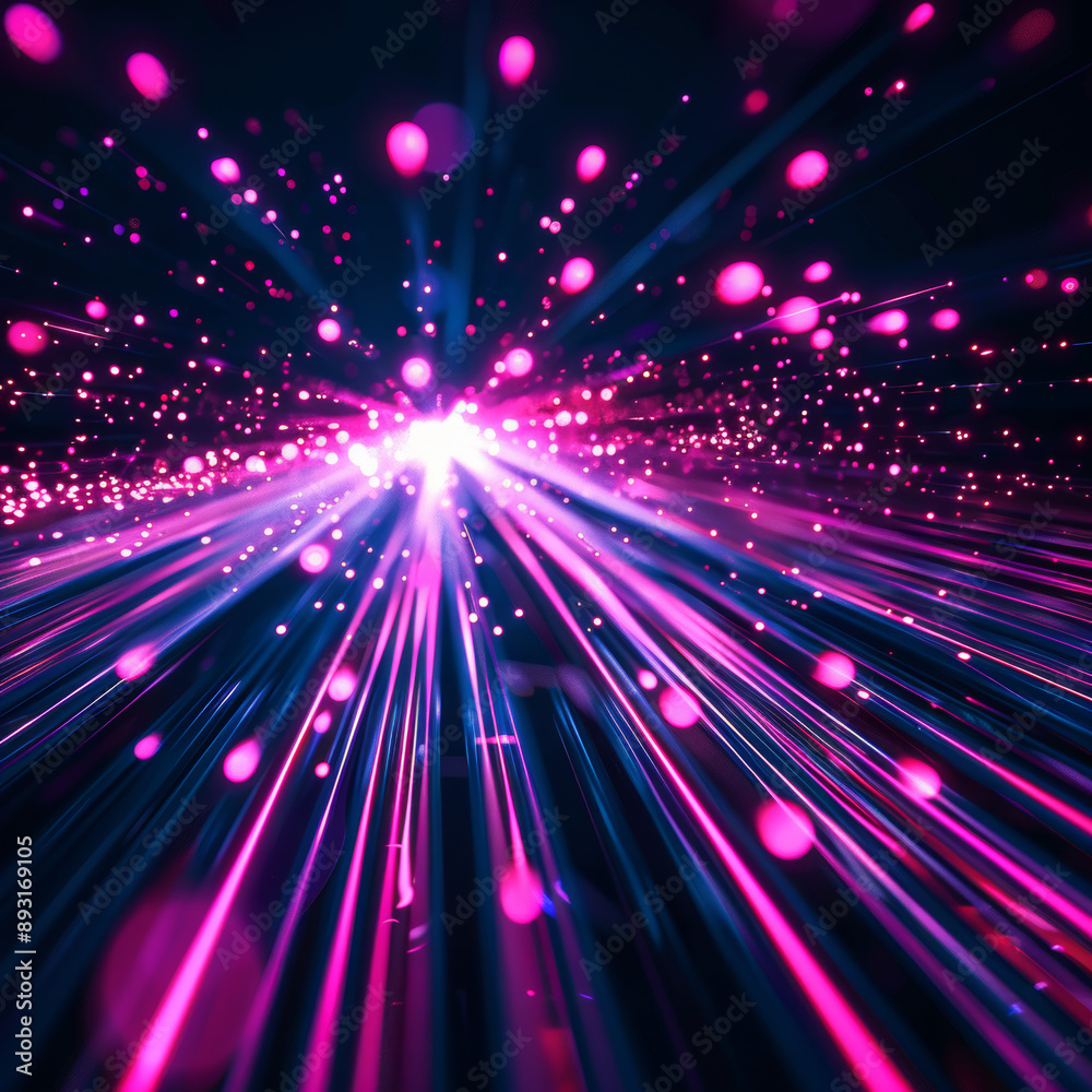 Speedy pink lasers race across a dark blue background, leaving streaks of light behind. This futuristic image portrays the rapid movement of technology, data streaming, and dynamic energy. Speedy pink lasers race across a dark blue background, leaving streaks of light behind. This futuristic image portrays the rapid movement of technology, data streaming, and dynamic energy.