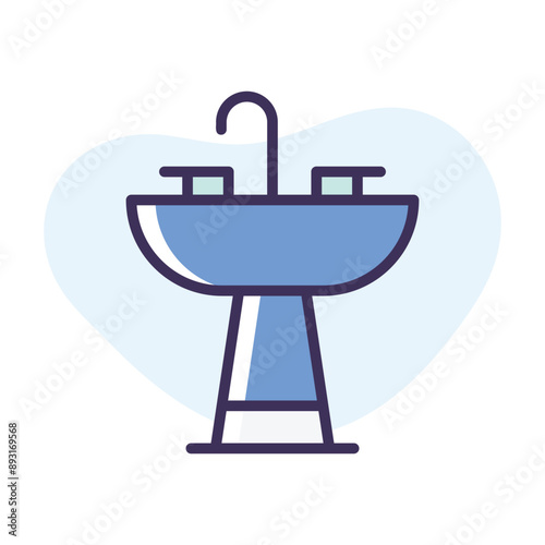 Bathroom Sink vector icon