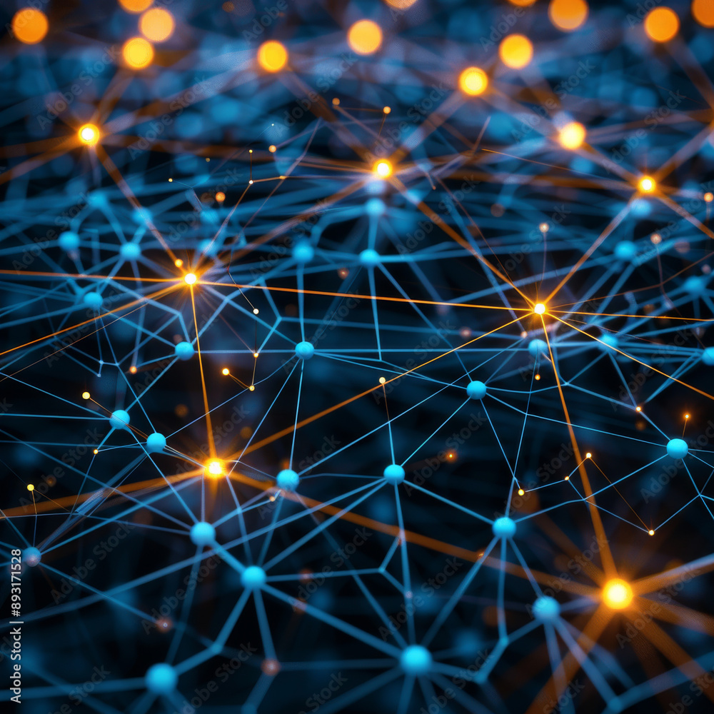 This image shows a technological network. It can be used as a presentation background for science and technology presentations. This image shows a technological network. It can be used as a presentation background for science and technology presentations.