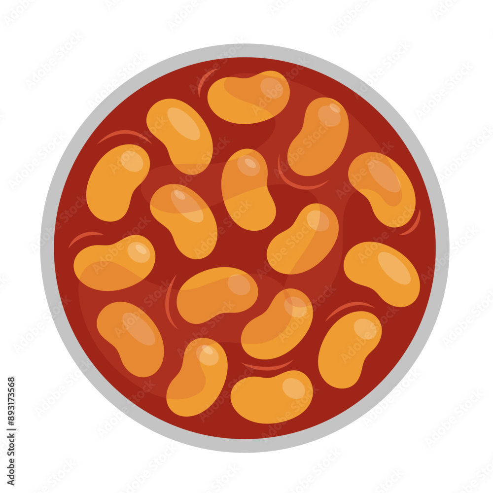 © Wasantha - baked beans flat vector illustration clipart