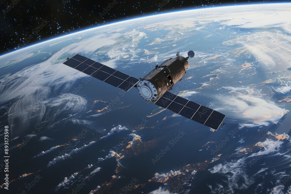 Satellite Orbiting Earth Satellite Orbiting Earth