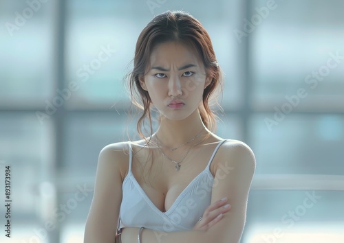 Angry Young Woman Expressing Emotion with Bokeh Background Free Download Angry Young Woman Expressing Emotion with Bokeh Background - GFXLoad