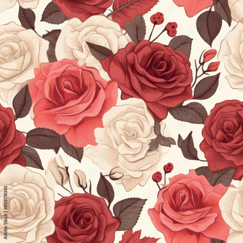 Elegant floral rose pattern Elegant floral rose pattern