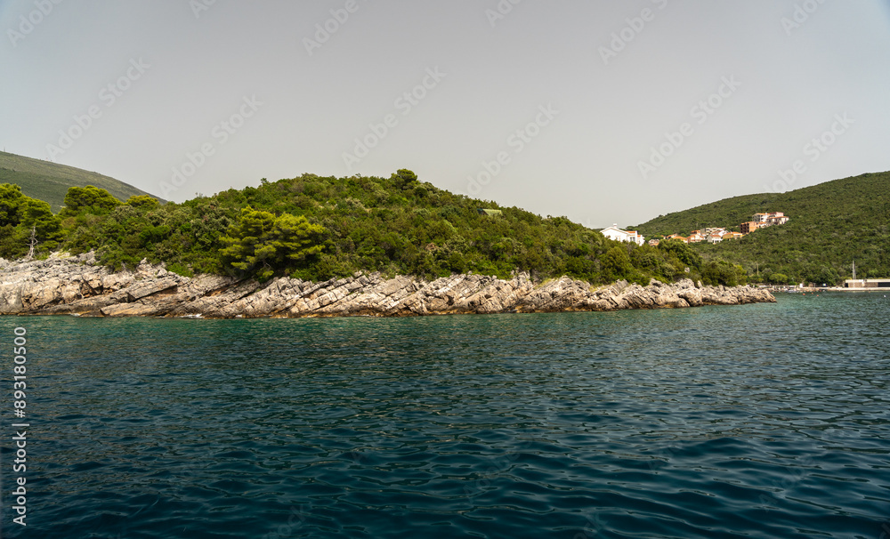 Fototapeta premium Bay of Kotor also known as the Boka views, popular Balkan coastline