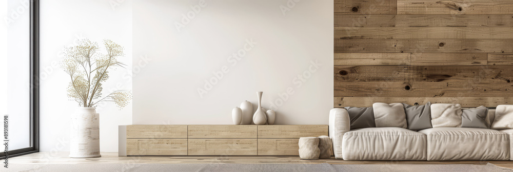 Elegant living room interiors with rustic American elements in warm colors. Residential American Real Estate composition with copy space. Elegant living room interiors with rustic American elements in warm colors. Residential American Real Estate composition with copy space.