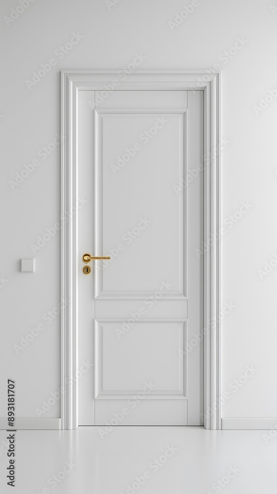 modern single door with a glossy finish, standing against a plain white background. modern single door with a glossy finish, standing against a plain white background.
