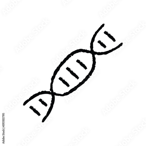DNA Sketch Hand-drawn Vector Icon