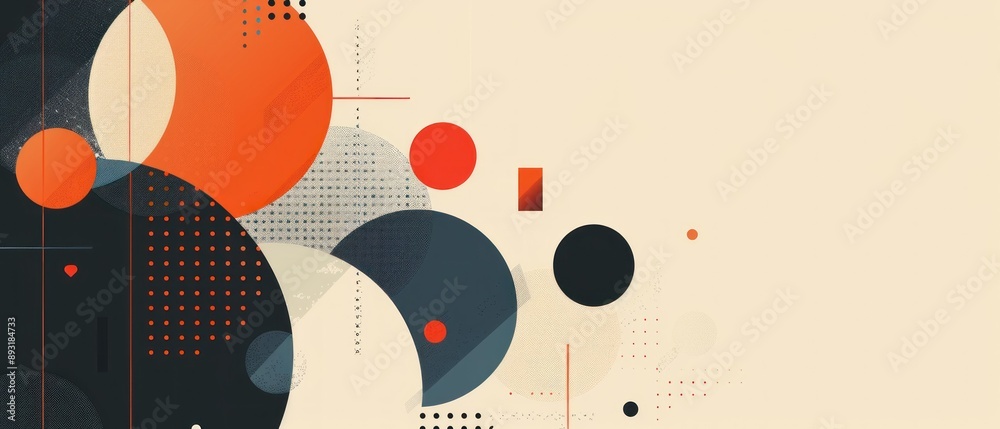 Obraz premium A colorful abstract background with circles and squares