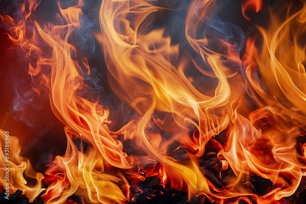 Fiery Background with Realistic Flames: Intense Heat, Luminous Flames, and Ember Glow. Photos. Images. Fiery Background with Realistic Flames: Intense Heat, Luminous Flames, and Ember Glow. Photos. Images.