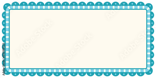 Abstract geometric elements decoration on rectangle frame isolated graphic illustration.
