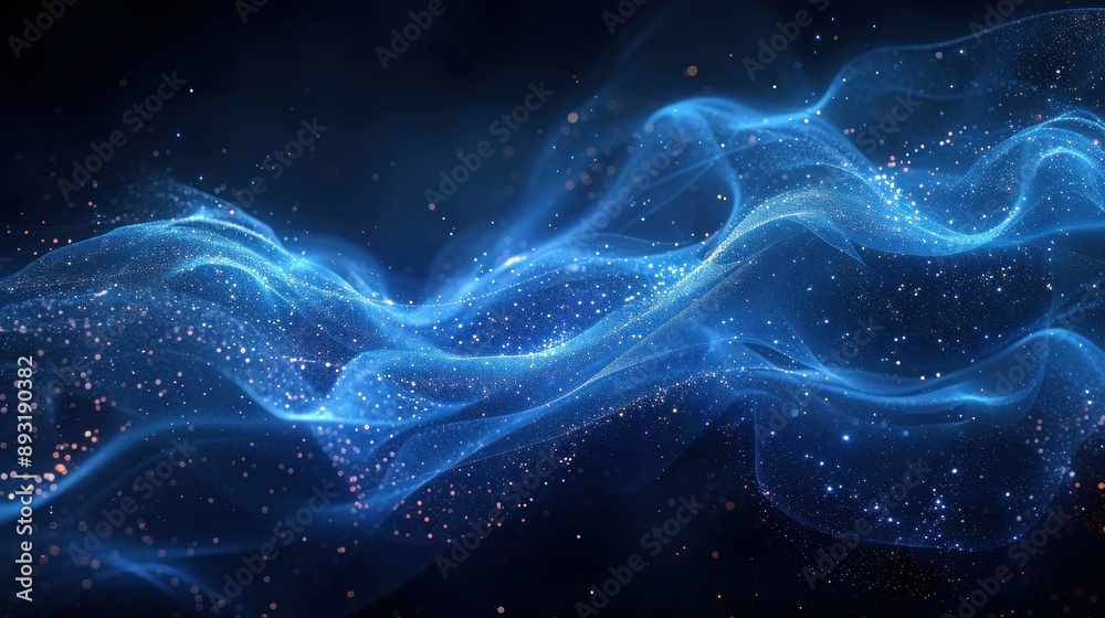 Blue Abstract Labor Day Background with Copy Space