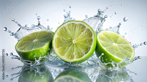 lime in water, lime, Splashing water, fresh Lime , Sour fruits, Sour lime, Green lime, Citrus fruit, Slice, Lime slice, Juicy, Half lime, Hydration, dehydration, background, wallpaper