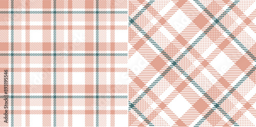 Vector checkered pattern. Tartan, textured seamless twill for flannel shirts, duvet covers, other autumn winter textile mills. Vector Format