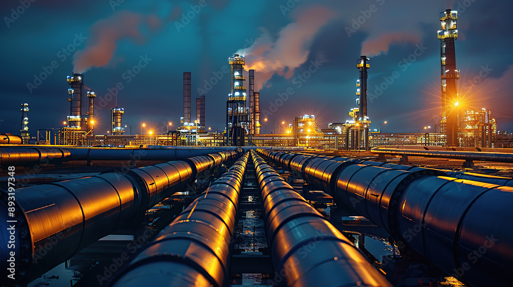 The oil pipeline of the refinery The oil pipeline of the refinery