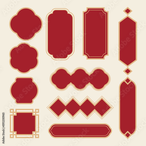 traditional Chinese new year decoration border design