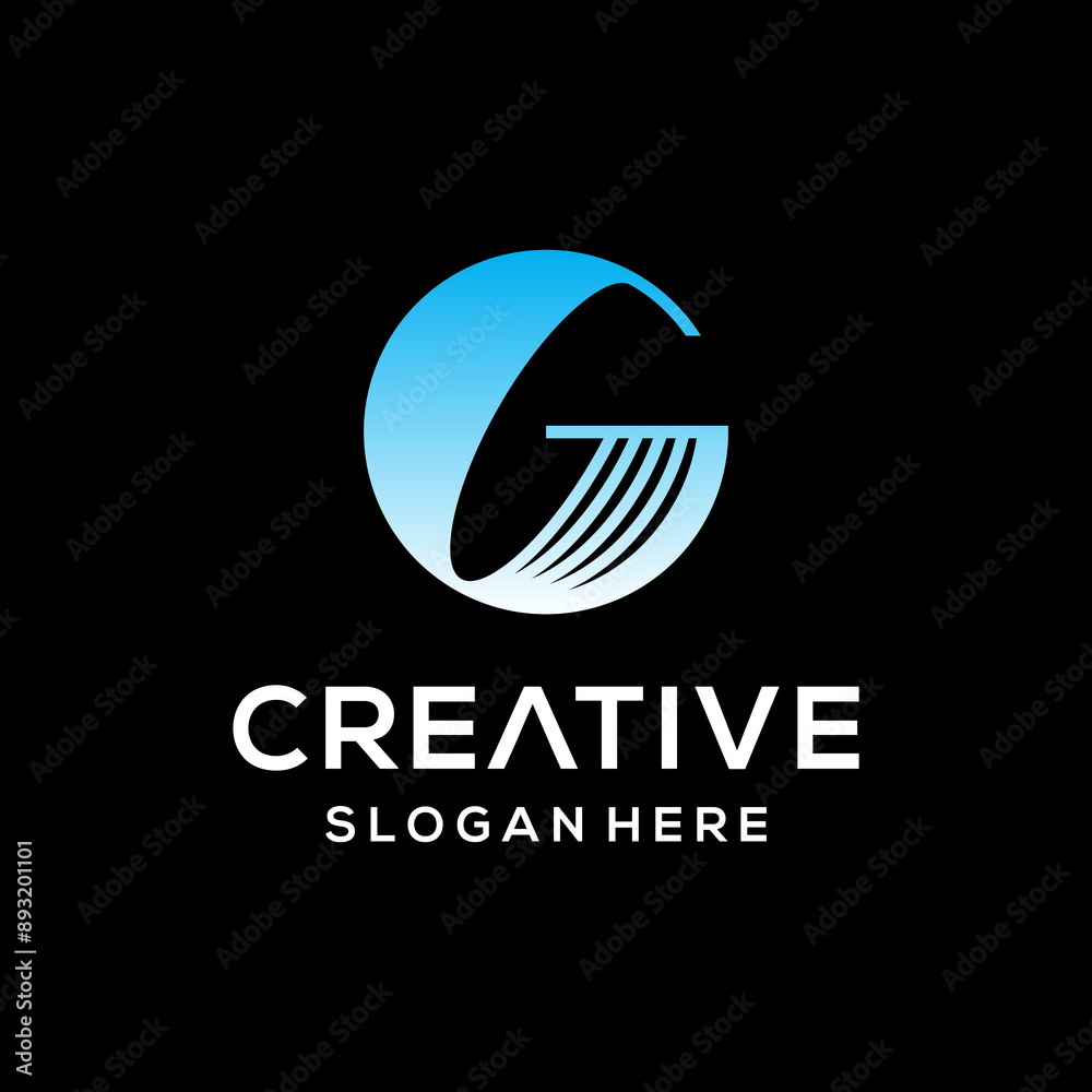 Abstract modern logo design concept with black background vector Abstract modern logo design concept with black background vector