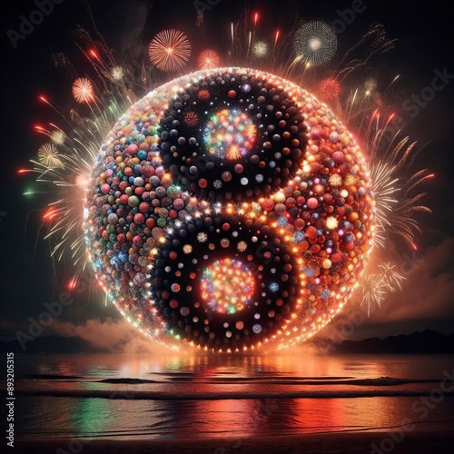 116 56. Yin-yang shells_ Large, spherical fireworks that explode photo