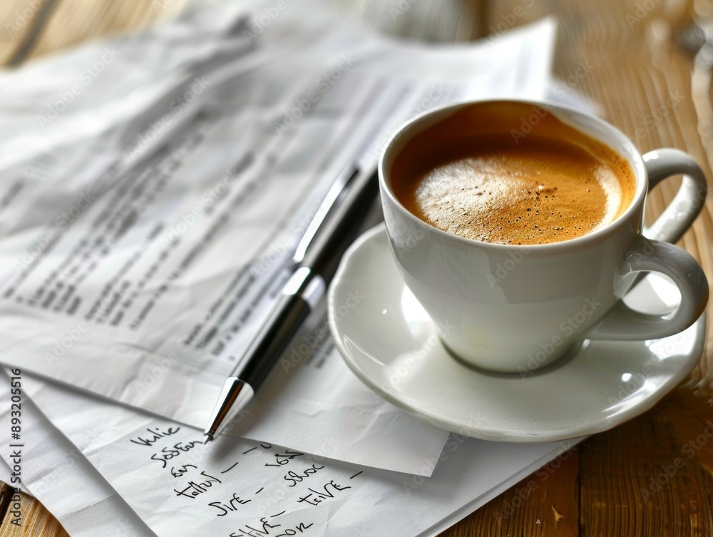 The Art of Healthy Eating: Diet Nutrition Tips with a Cup of Coffee and Pen The Art of Healthy Eating: Diet Nutrition Tips with a Cup of Coffee and Pen