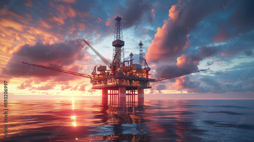 An offshore oil rig An offshore oil rig