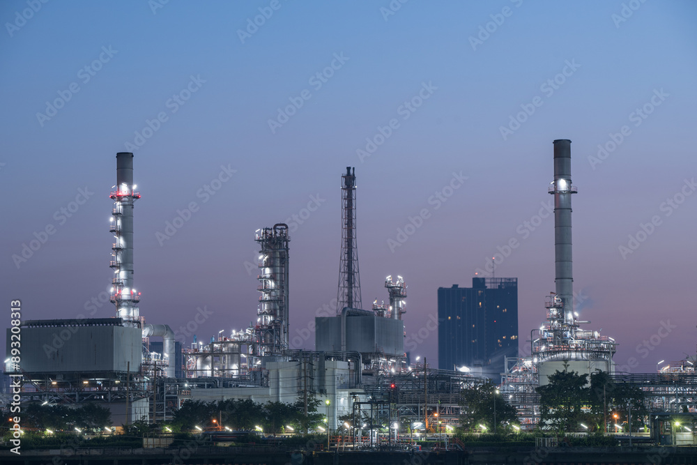 oil and gas refinery petrochemical factory at night, petroleum and chemical plant oil and gas refinery petrochemical factory at night, petroleum and chemical plant