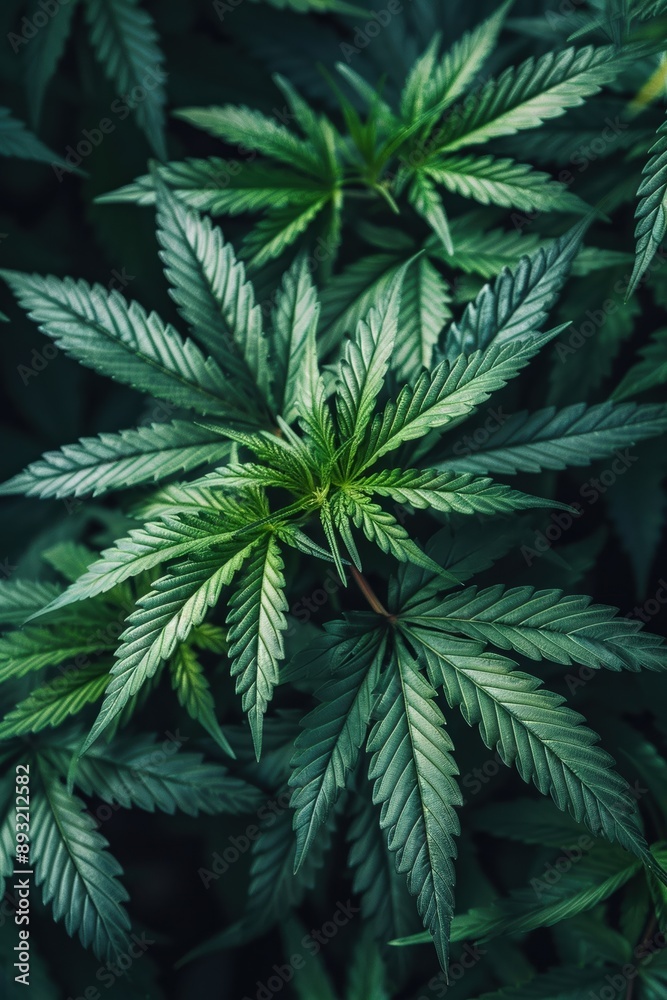 A close-up view of lush, green cannabis leaves, showcasing the intricate patterns and vibrant colors of the marijuana plant in natural sunlight. A close-up view of lush, green cannabis leaves, showcasing the intricate patterns and vibrant colors of the marijuana plant in natural sunlight.